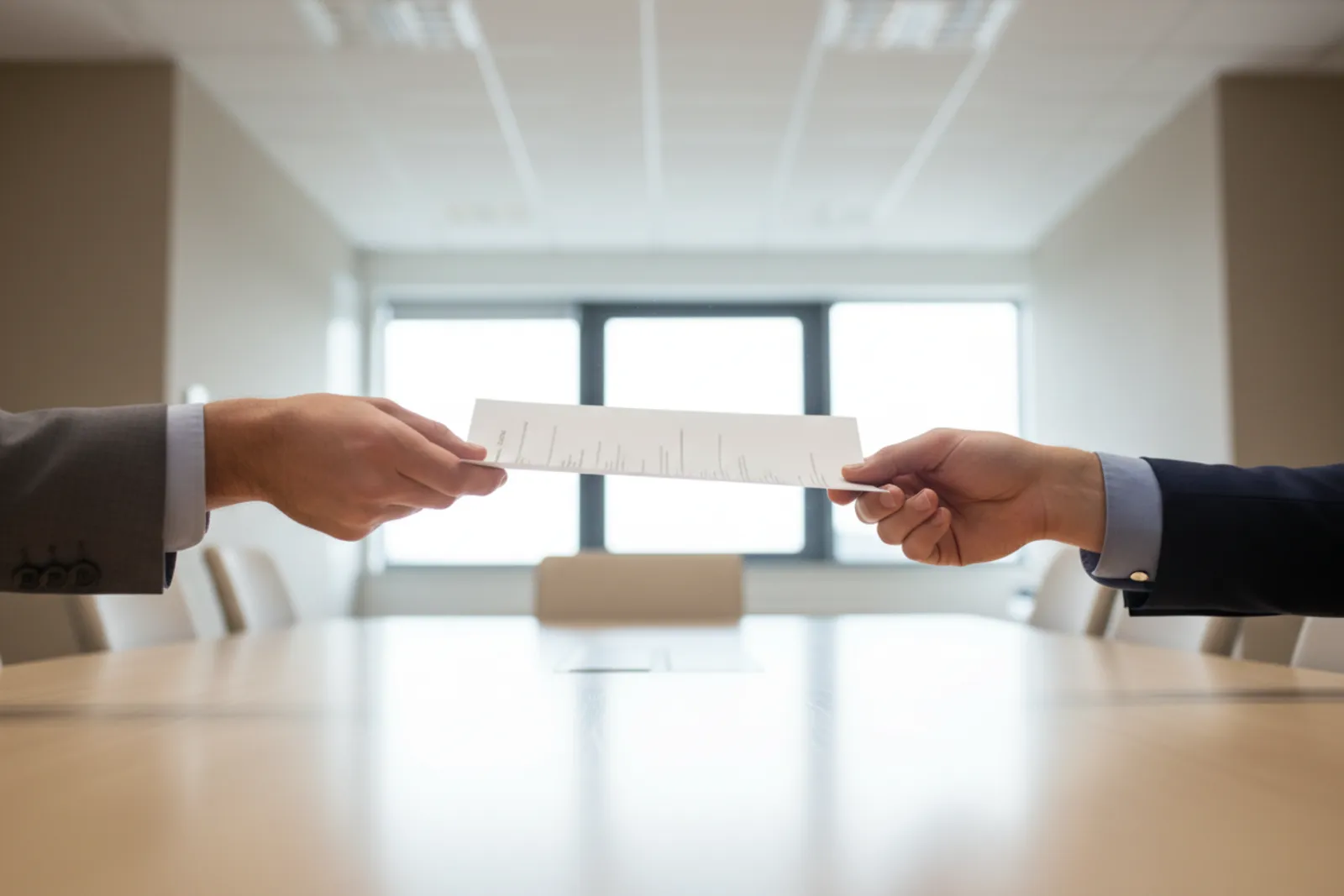 Un formulaire de pouvoir signe passant de main en main lors d une reunion